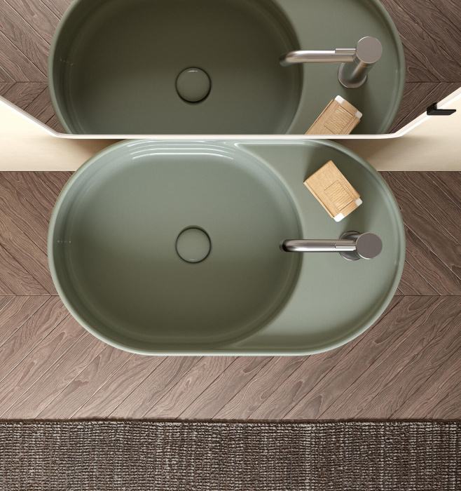 Накладная раковина без перелива Mini Living Moon Ovale, NIC Design