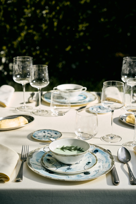Набор из 2-х тарелок Plate Mirtillo Tea Midnight Flowers by Marni, Serax