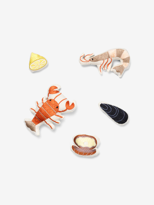 Набор игрушек Embroidered Seafood, Ferm Living