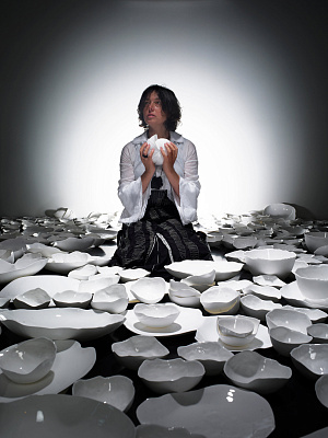 Сервировочное блюдо Tapas Plate White Leaf 