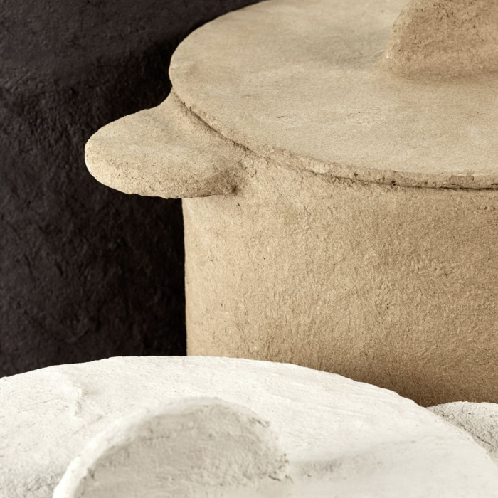 Кашпо Pot With Lid Paper Mache Earth by Marie Michielssen, Serax