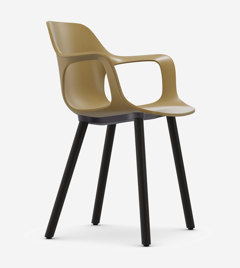 Кресло HAL RE Armchair Wood, Vitra