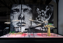 Барный стул Carbon Low Black with pad, Moooi