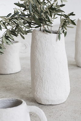 Ваза Vase Paper Mache Earth Beige by Marie Michielssen 
