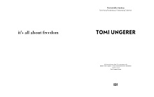 Книга Tomi Ungerer: It's All about Freedom, Hatje Cantz