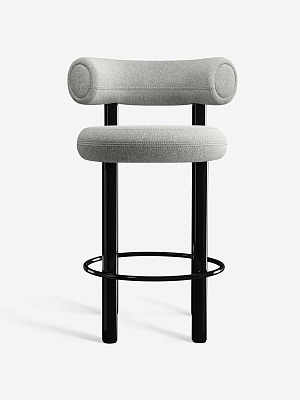 Полубарный стул Fat Wood 65cm Grey 