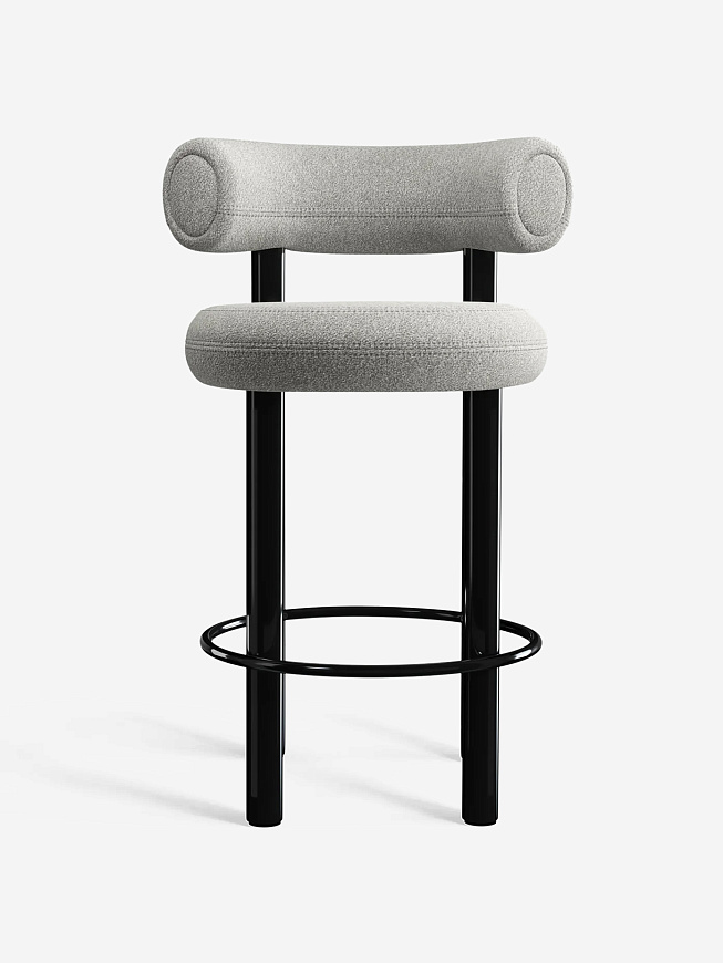 Полубарный стул Fat Wood 65cm Grey, Tom Dixon