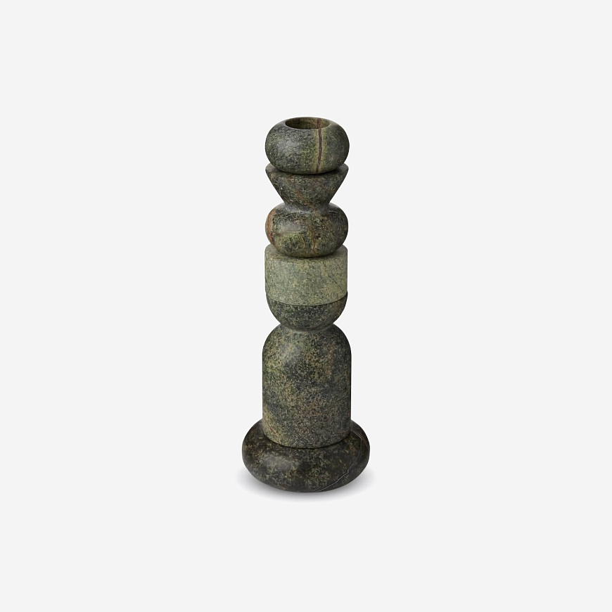 Подсвечник Stone Stacking green, Tom Dixon