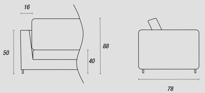 Кушетка Origami, Ditre Italia