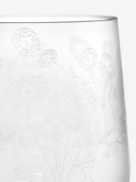 Набор из 4-х бокалов для красного вина Red Wine Glass Anemone Vaniglia Midnight Flowers by Marni, Serax