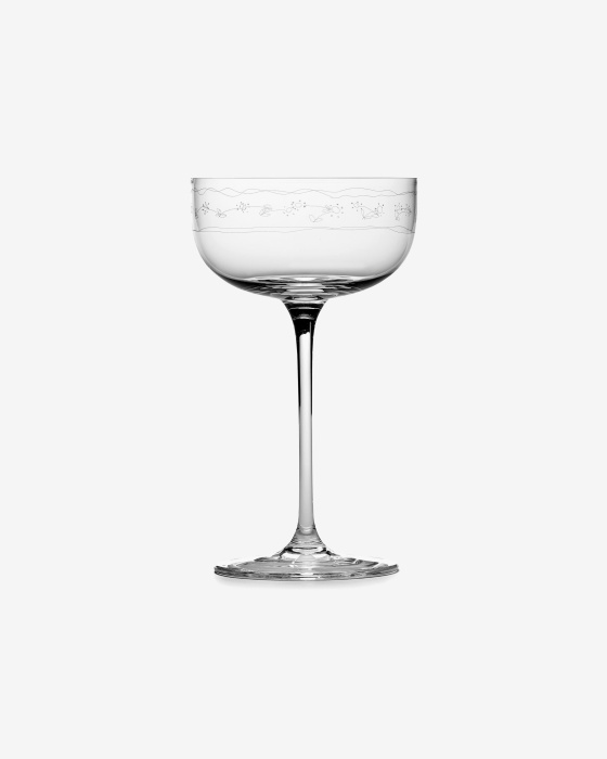 Набор из 4-х бокалов для шампанского Champagne Coupe Anemone Vaniglia Midnight Flowers by Marni, Serax