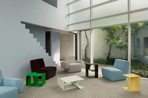 Кресло Hunk Lounge Chair With Armrests 
