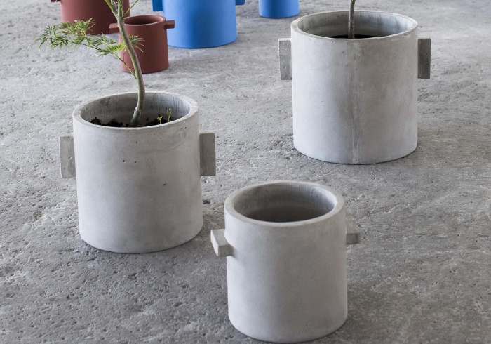 Кашпо Flowerpot Concrete Round Naturel by Marie Michielssen, Serax