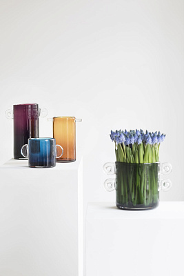 Ваза Vase Wind & Fire Dark Blue by Marie Michielssen 
