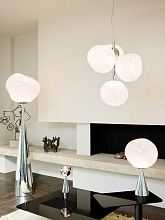 Настольная лампа Melt Cone Fat opal/silver, Tom Dixon