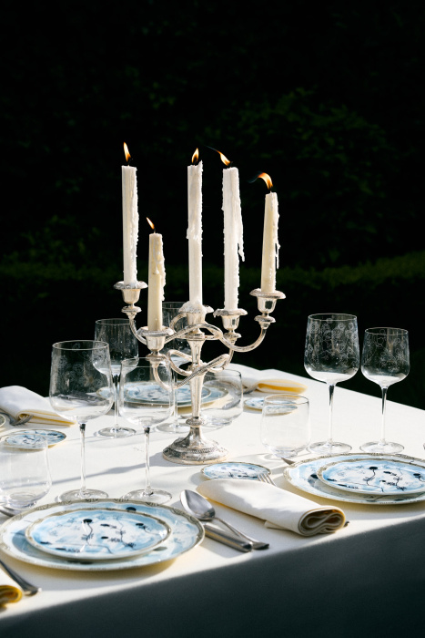 Набор из 4-х бокалов для красного вина Red Wine Glass Anemone Vaniglia Midnight Flowers by Marni, Serax