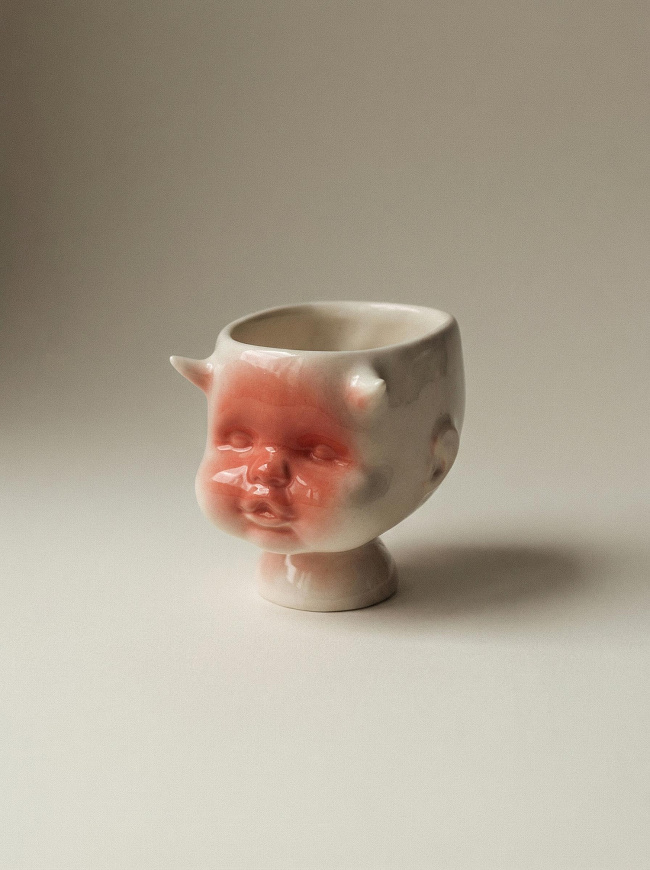 Кружка Голубчик с красным кругом, Valeria Bondarenko / POVEDAII