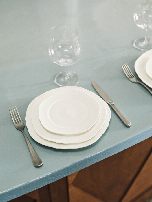 Набор из 4-х тарелок Dinner Plate White Silhouette, Serax