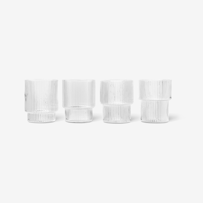Набор из 4 стаканов Ripple Glasses, Ferm Living