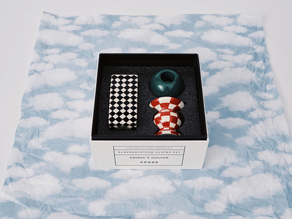 Набор из 3-х подсвечников Candle holder set/3 Chessboard Les Objets Mouleversants, Serax