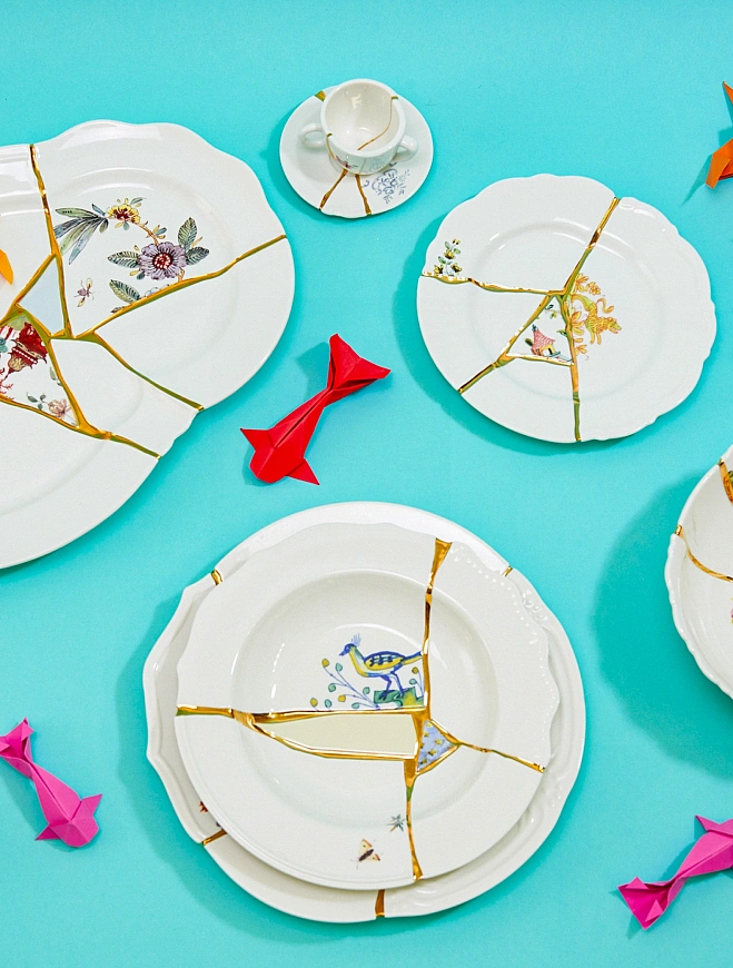 Глубокая тарелка Kintsugi, Seletti