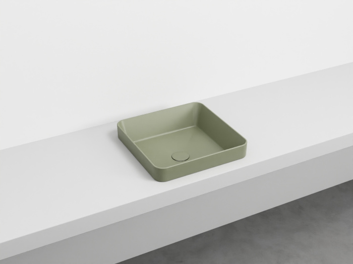 Полувстраиваемая раковина Enjoy Semi-Recessed Square Washbasin квадратная, Cielo
