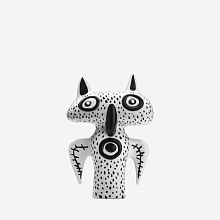 Ваза Kritters Spike Black and White, Qeeboo