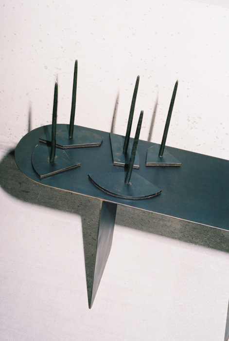 Подсвечник Candle holder blue steel Candelabra, Serax