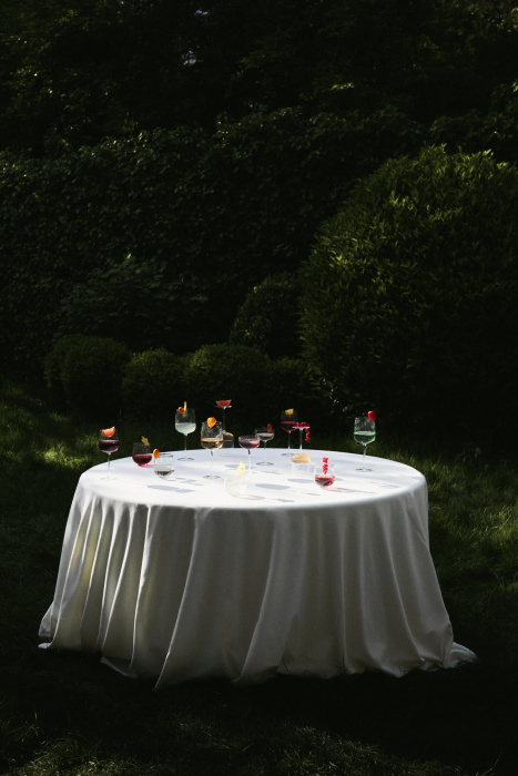 Набор из 4-х бокалов для шампанского Champagne Flute Camelia Aubergine Midnight Flowers by Marni, Serax