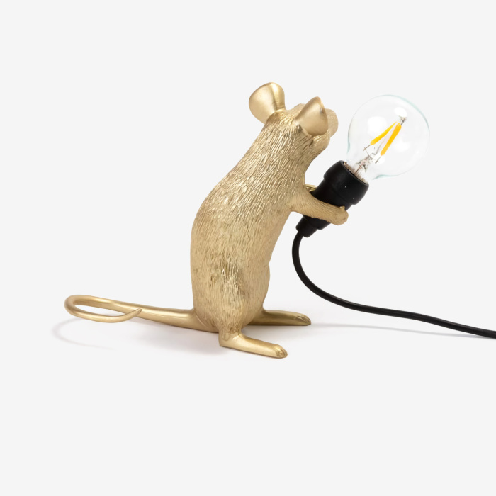 Настольный светильник Mouse Lamp Mac Gold, Seletti