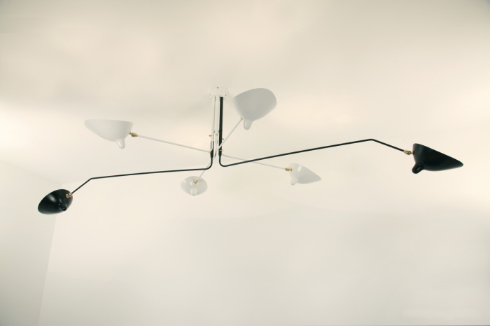 Подвесной светильник Six-Arm Black & White Ceiling Lamp, Serge Mouille