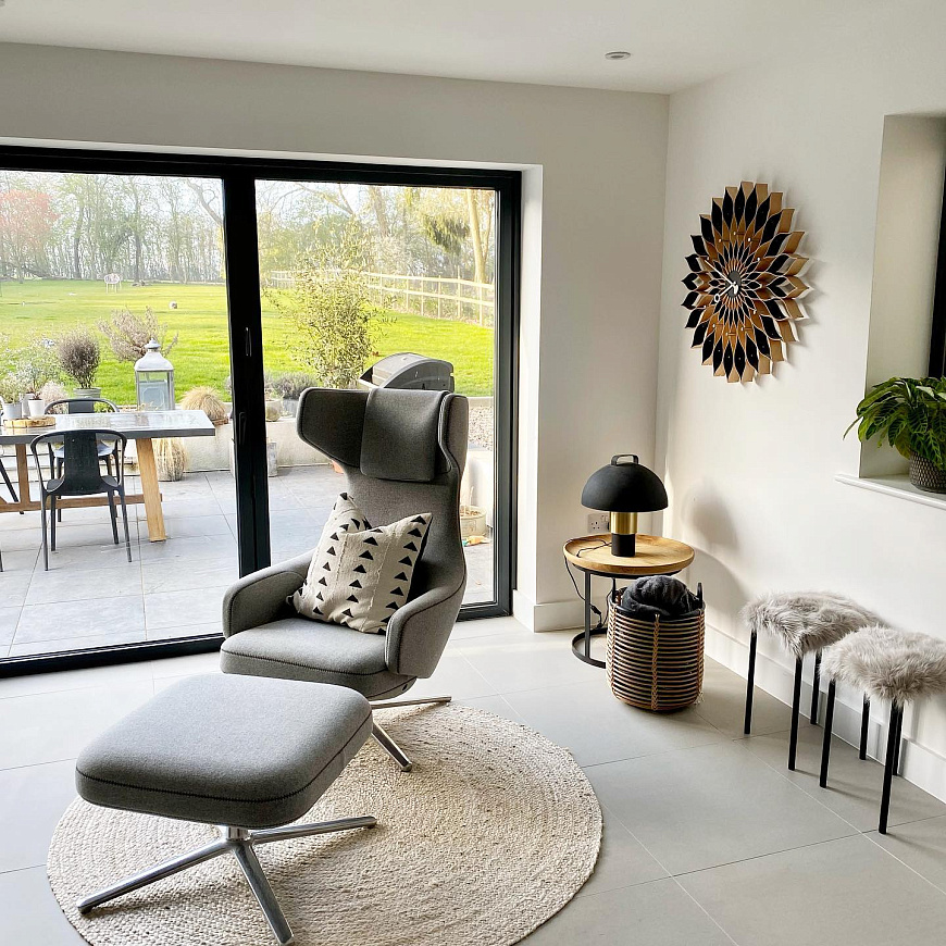 Кресло и пуф Grand Repos & Ottoman, Vitra