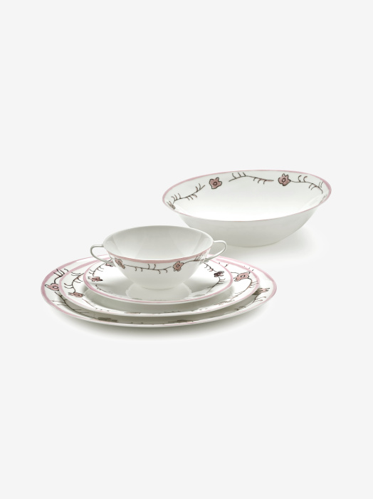 Набор из 2-х глубоких чаш Low Bowl L Dark Viola Midnight Flowers by Marni, Serax