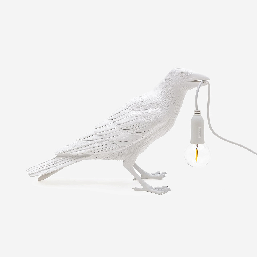 Настольная лампа Bird Waiting White, Seletti