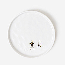Тарелка Snowy Day small plate — Snowball fight, Räder