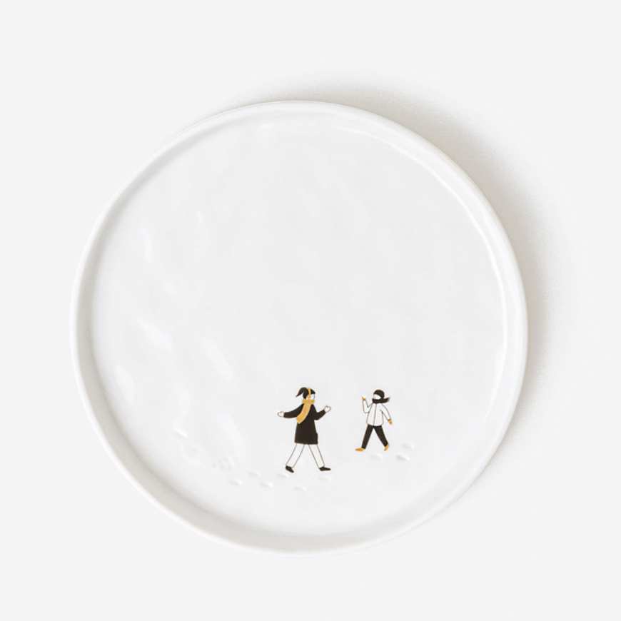 Тарелка Snowy Day small plate – Snowball fight, Ø15 cm, Räder
