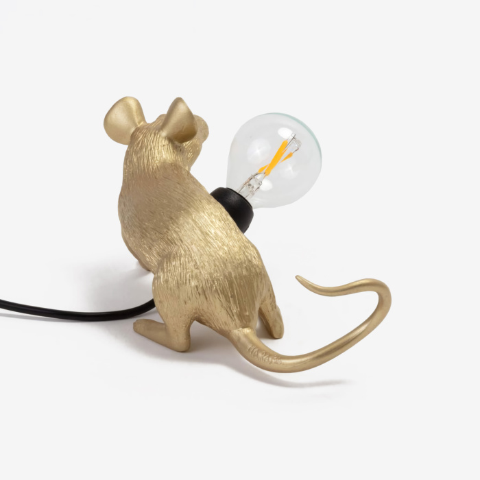 Настольный светильник Mouse Lamp Mac Gold, Seletti