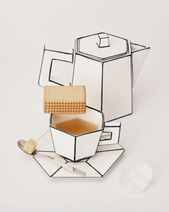 Заварочный чайник Tea pot white-black Carte Blanche, Serax