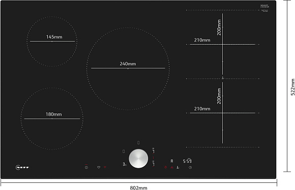 Индукционная варочная панель Neff T68FTV4L0, Neff