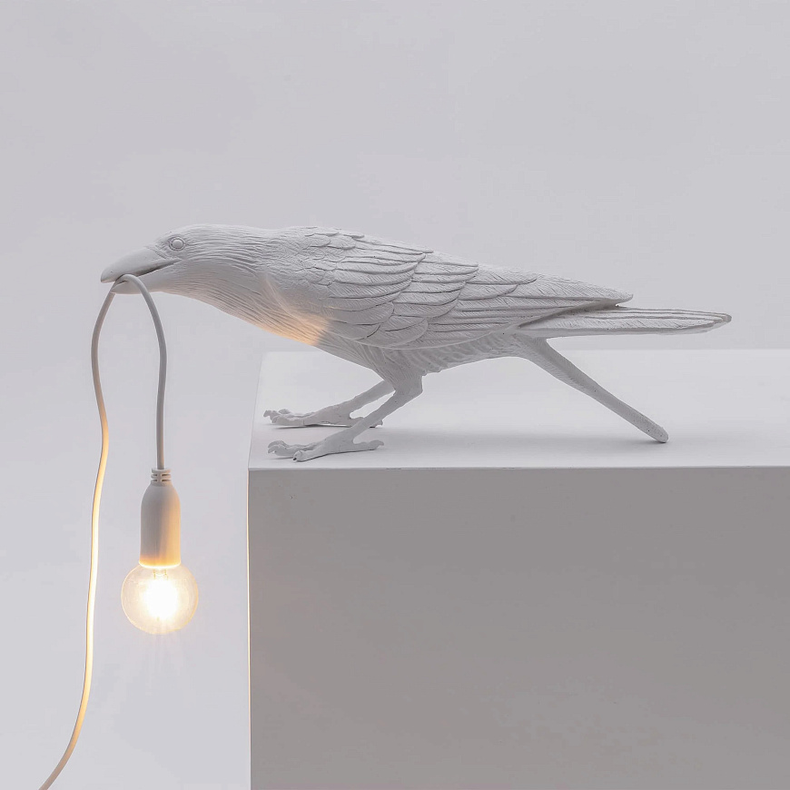 Настольная лампа Bird Playing White, Seletti
