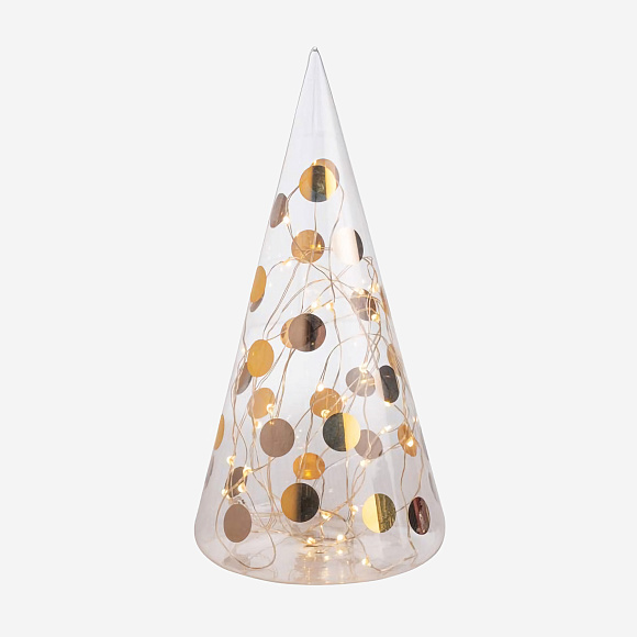 Декоративный светильник LED glass fir tree — Two-tone polka dots, Räder