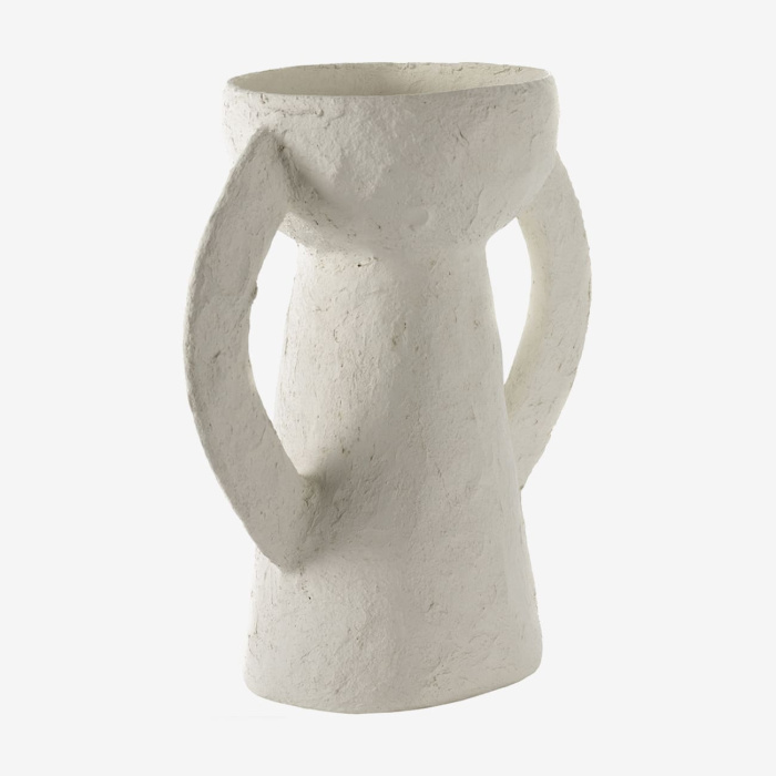 Ваза Vase With Handles Paper Mache Earth White by Marie Michielssen, Serax