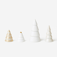 Набор из 4-х статуэток Porcelain stories Winter Village – Fir trees, Räder