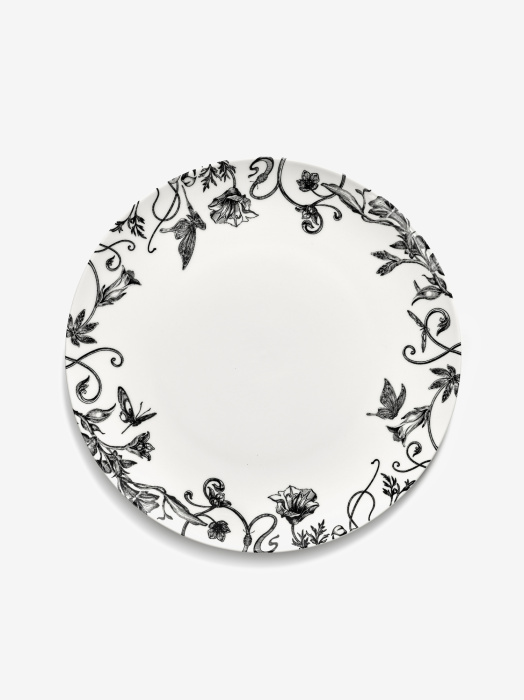 Тарелка Starter plate floral fantasy white-black Unity, Serax