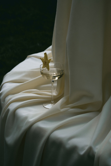 Набор из 4-х бокалов для шампанского Champagne Coupe Anemone Vaniglia Midnight Flowers by Marni, Serax