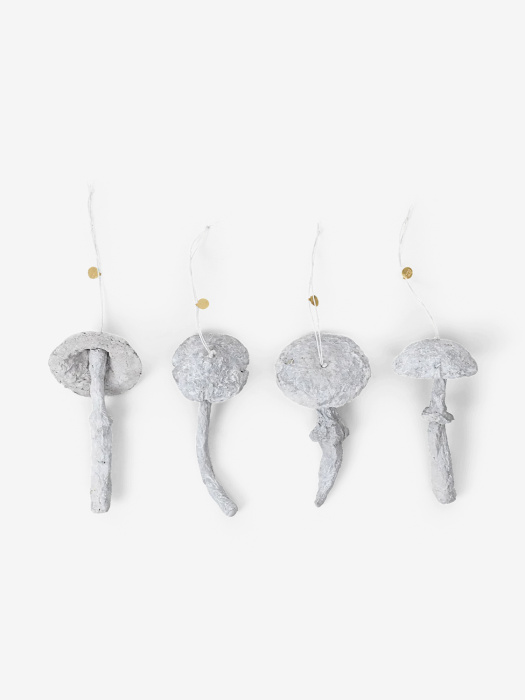 Набор из 4-х ёлочных игрушек Mushroom Ornaments — Set of 4, Ferm Living