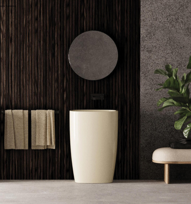 Отдельностоящая раковина с переливом Milk Freestanding Washbasin, NIC Design