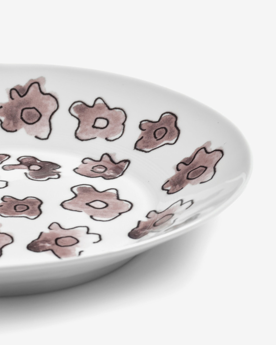 Набор из 2-х глубоких тарелок Deep Plate L Dark Viola Midnight Flowers, Serax