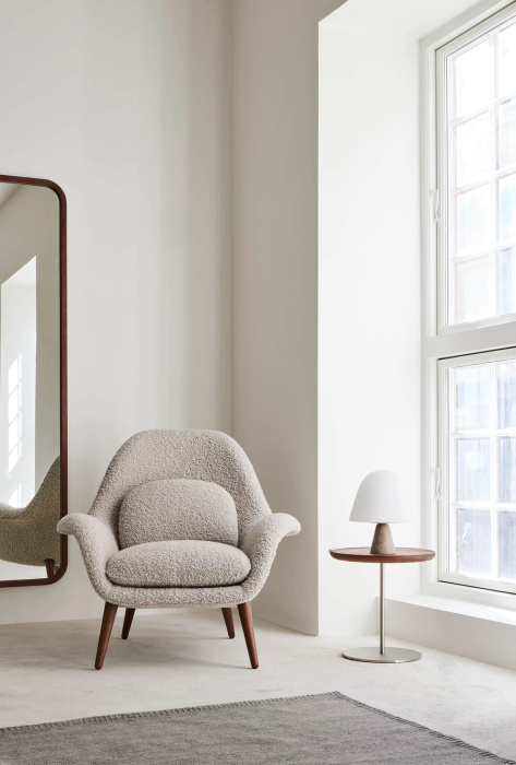 Кресло Swoon Lounge Armchair Wood base, Fredericia