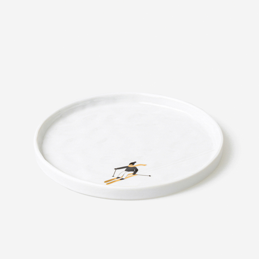 Тарелка Snowy Day small plate – Skiing, Ø15 cm, Räder